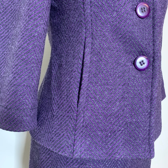 PENDLETON Herringbone Wool Jkt/Skirt Suit Sz 8 - Picture 5 of 16